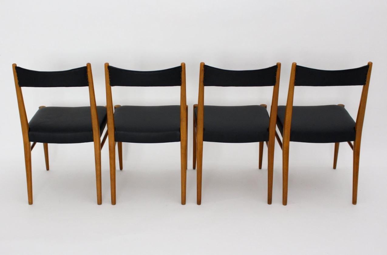 Hand-Crafted Original Four Chairs 1953 Anna-Lülja Praun For Sale
