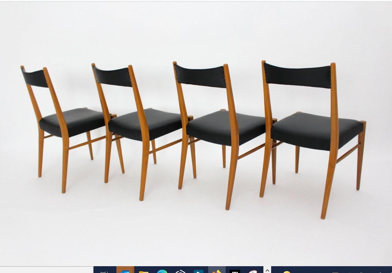 Original Four Chairs 1953 Anna-Lülja Praun In Good Condition For Sale In Vienna, AT