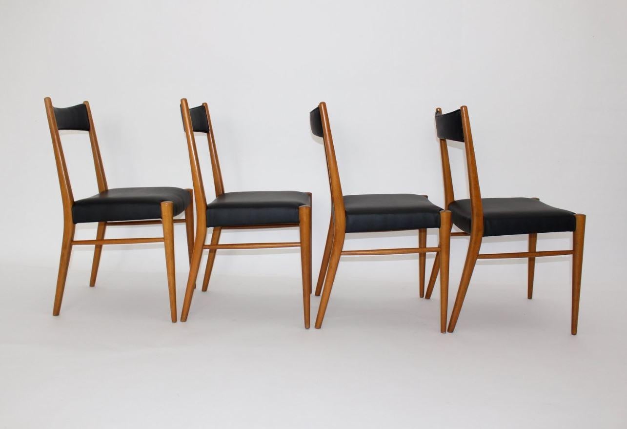 Mid-20th Century Original Four Chairs 1953 Anna-Lülja Praun For Sale