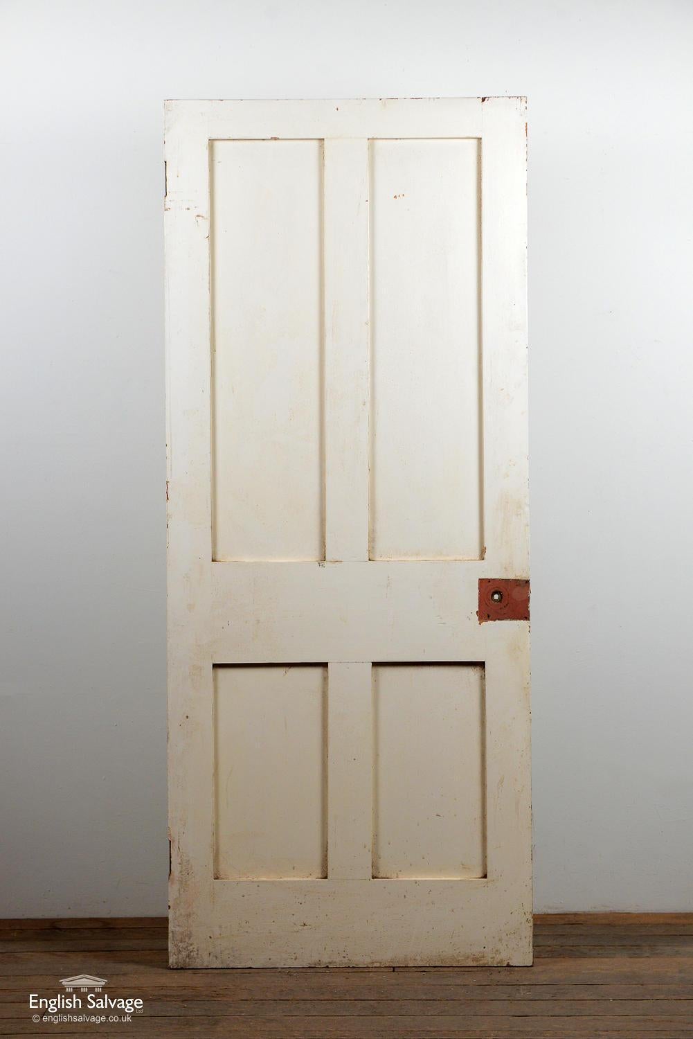 European Original Four Panel Interior Pine Door, 20th Century For Sale