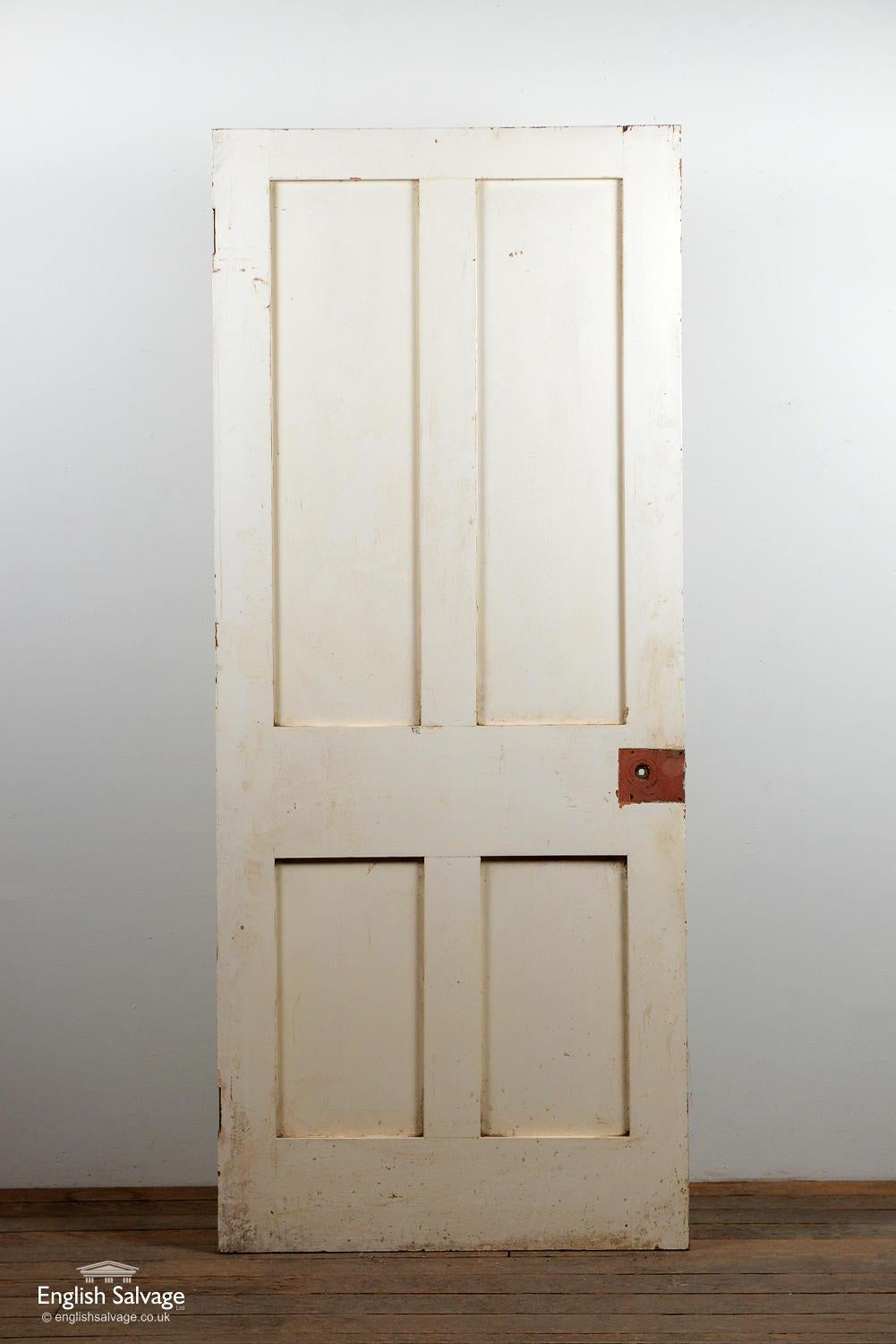 Original Four Panel Interior Pine Door, 20th Century In Good Condition For Sale In London, GB