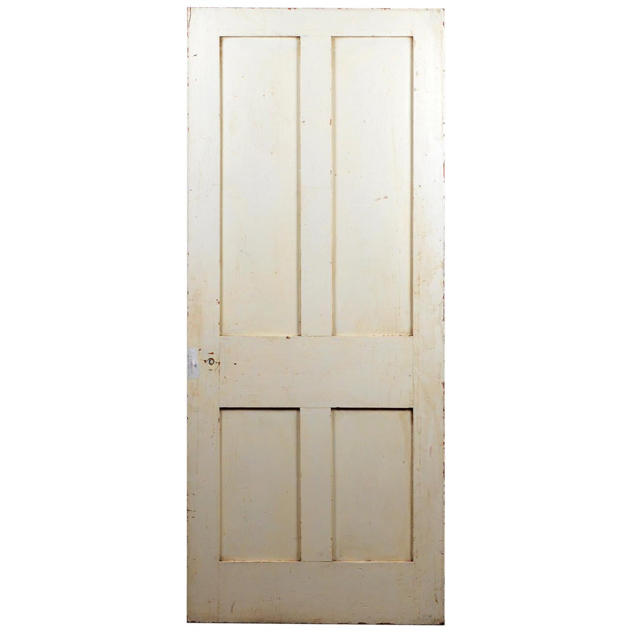 Original Four Panel Interior Pine Door, 20th Century For Sale