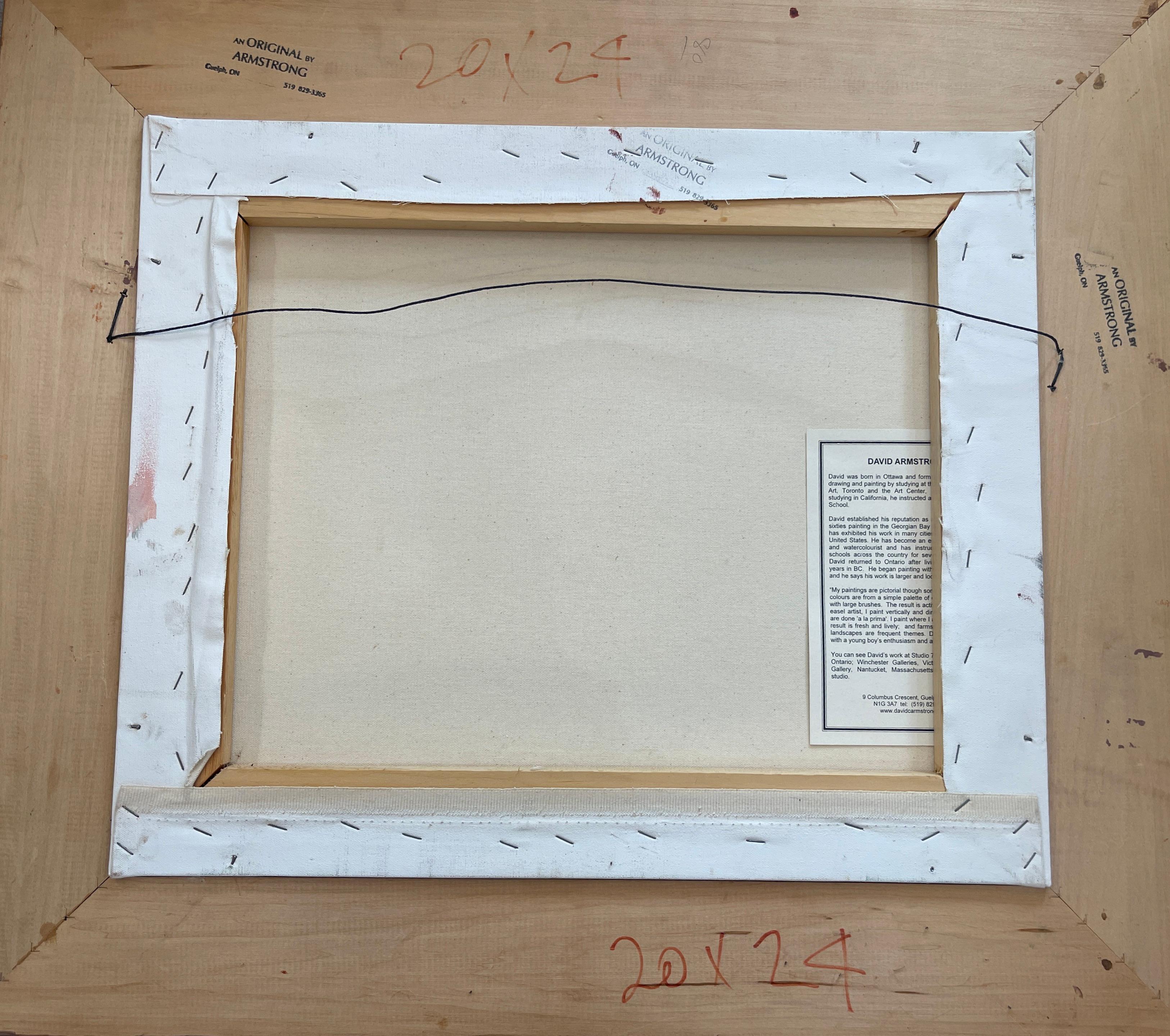 Original  Gerahmtes Acrylgemälde auf Leinwand, Schneeskulptur von David C Armstrong im Angebot 7