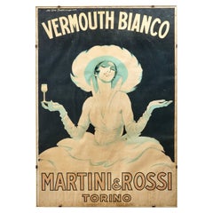 Affiche publicitaire originale pour Martini et Rossi Vermouth signée