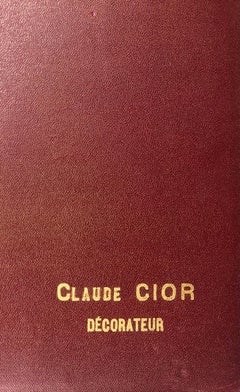 Original Framed Art Deco Jewelry Box Drawing by French Decorator Claude Cior