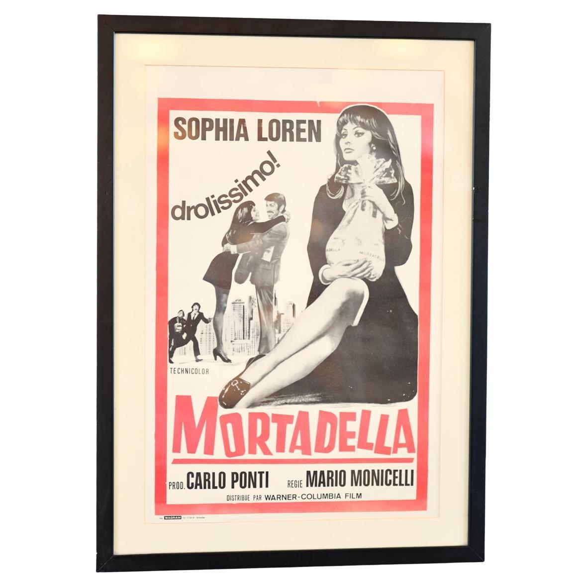 Original Framed French Film Poster 
Mortadella
 Circa 1970s