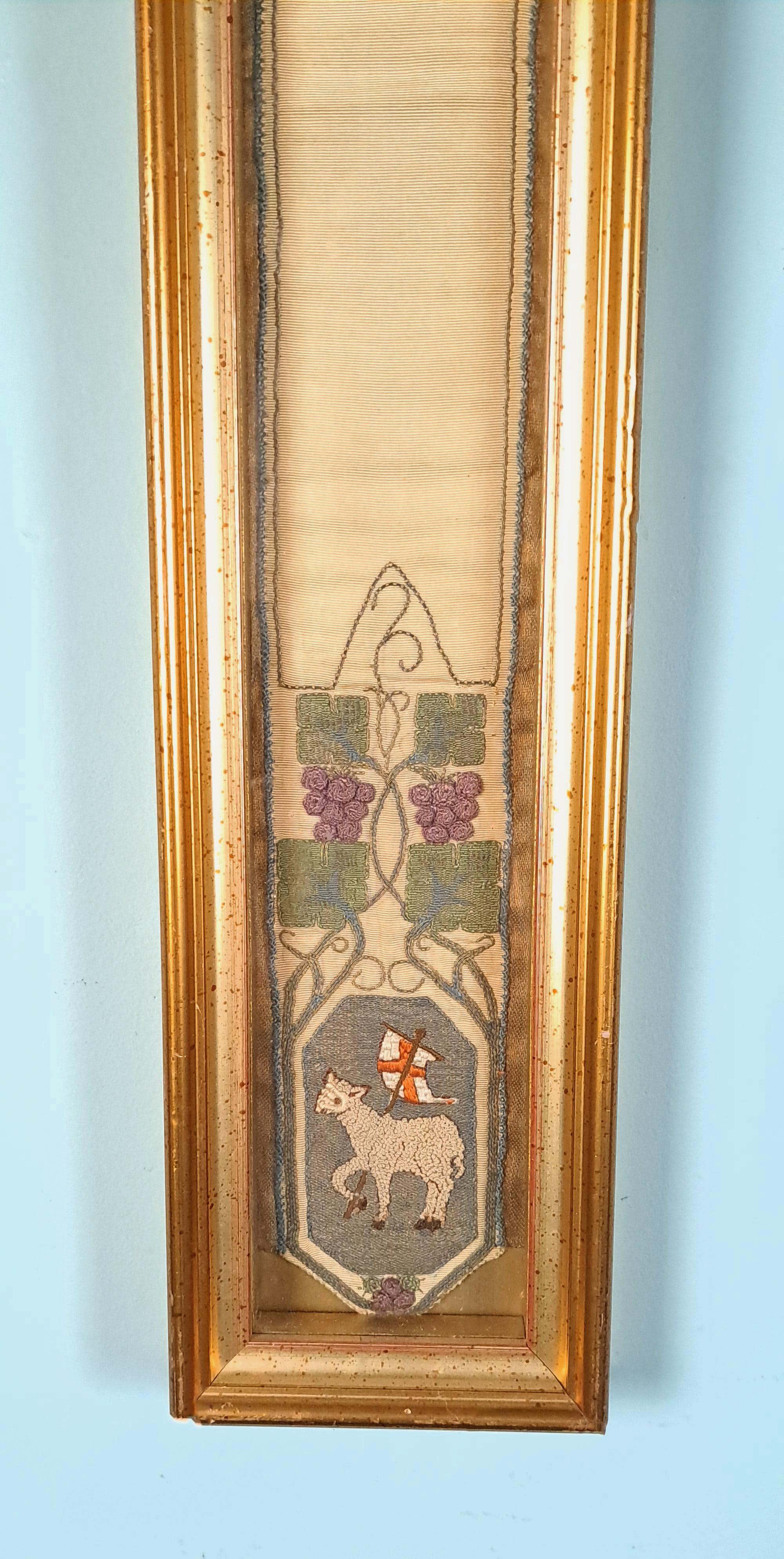 18th Century and Earlier Original Framed James I ‘Agnus Dei’ Silk Sewn Stole c. 1610 For Sale