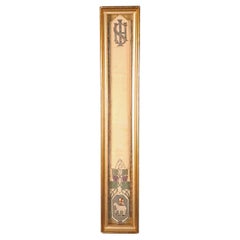 Original Framed James I ‘Agnus Dei’ Silk Sewn Stole c. 1610