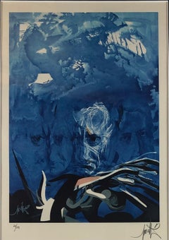 Gerahmte Lithographie von Raymond Moretti, signiert und nummeriert