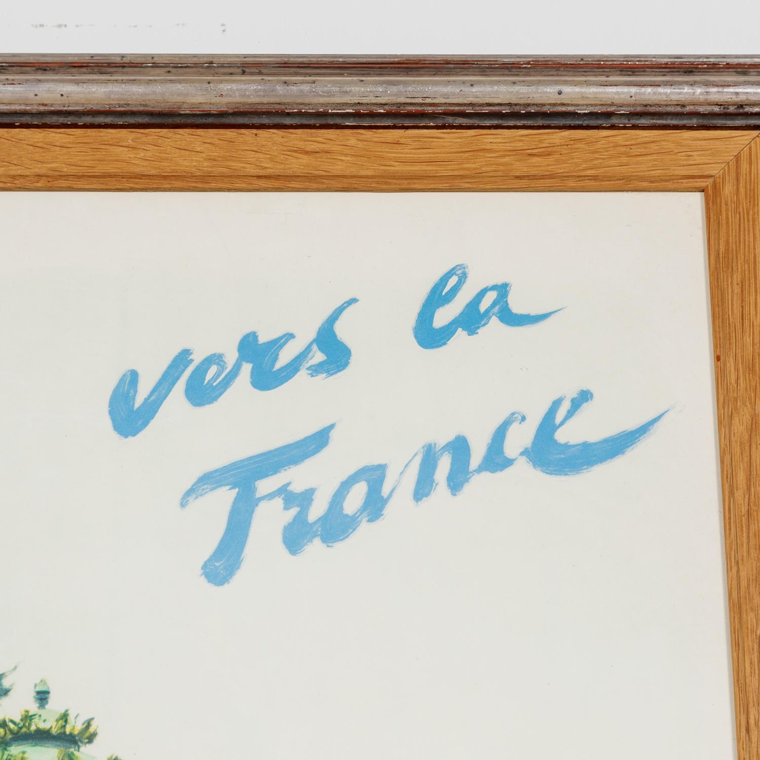Original Framed Vintage French Travel Poster 