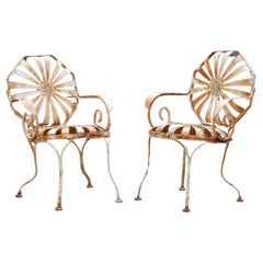 Original Francois Carre Spring Patio Garden Arm Chairs
