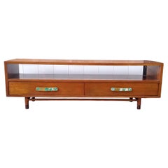 Original Frank Kyle two-drawer Credenza with Brass pulls by Pepe Mendoza