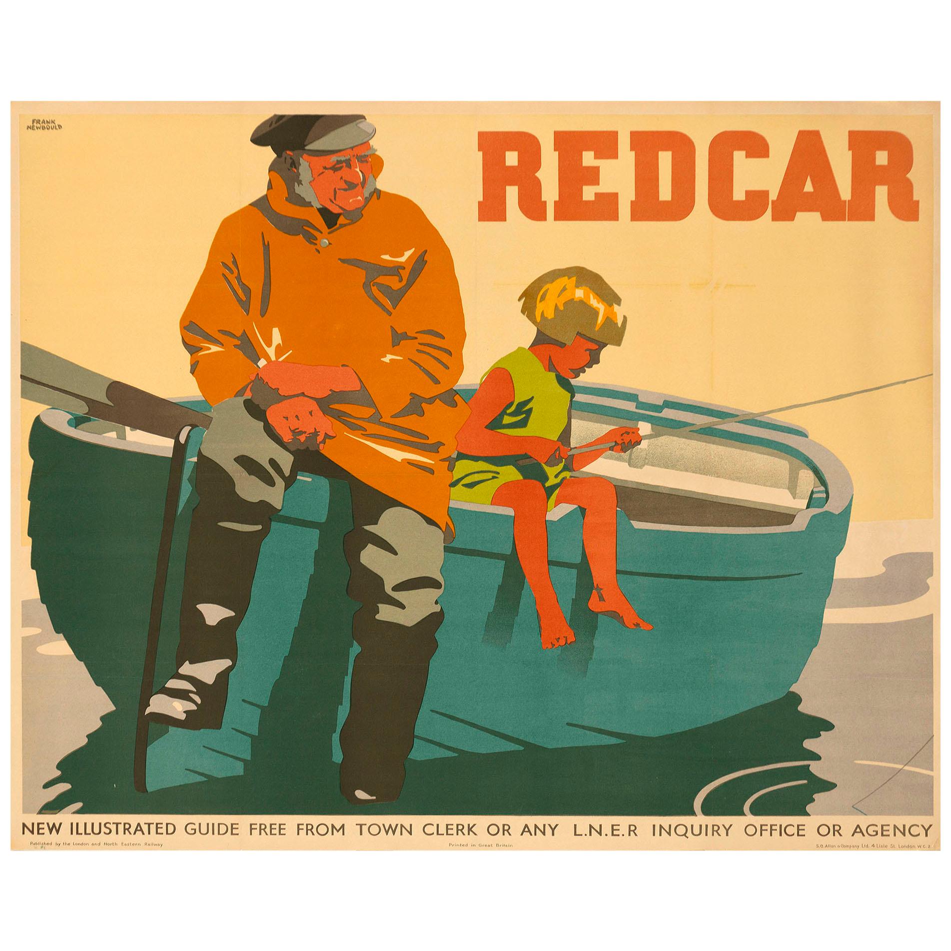 Original Frank Newbould 1932 British Rail Poster for Redcar Horizontal Format For Sale