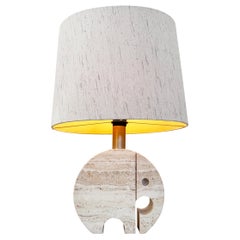 Lampada originale in travertino a forma di elefante di Fratelli Manelli del Medioevo moderno C.C. 1970