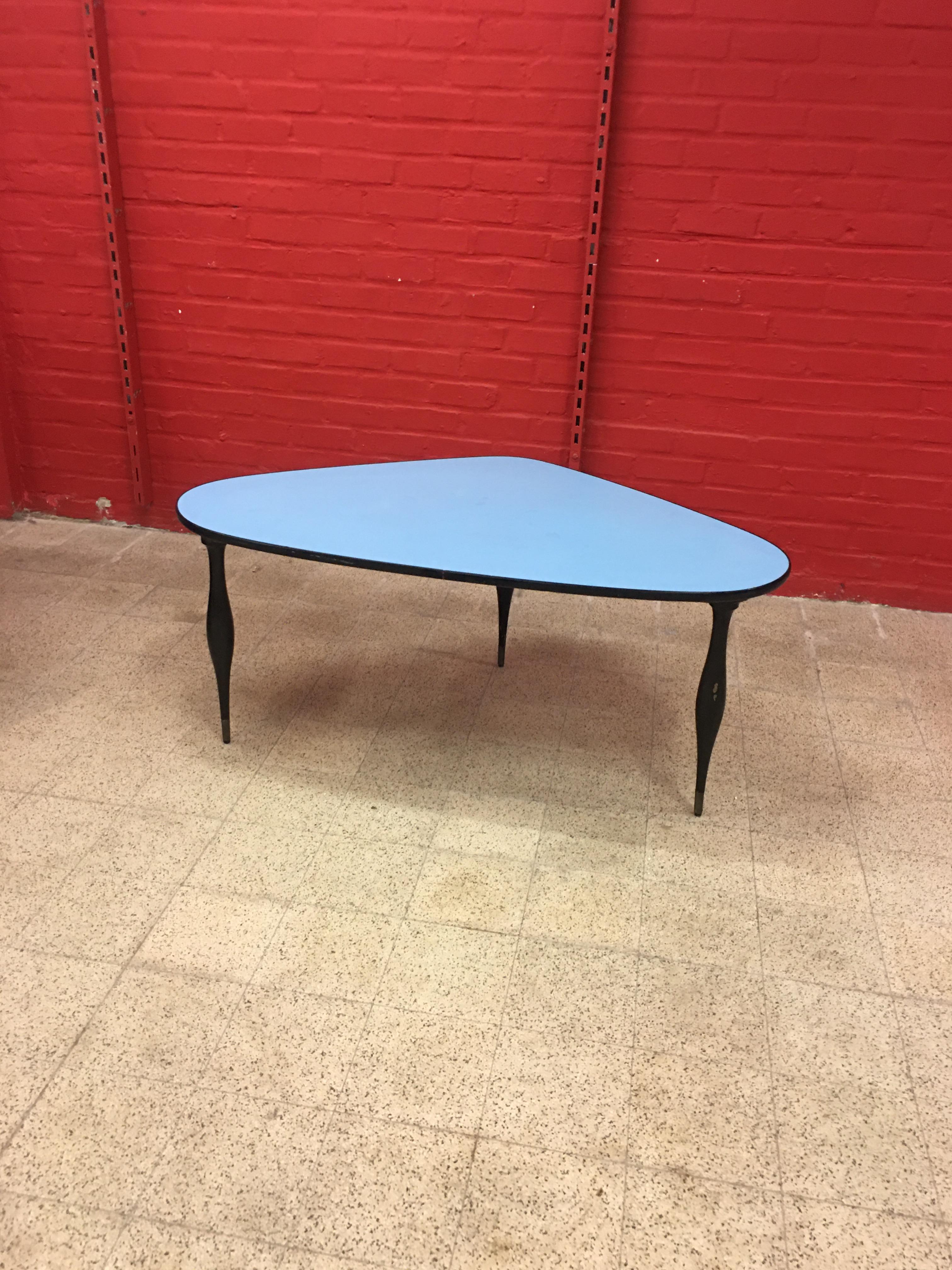 Original Freeform Coffee Table, Top Covered with Laminate, circa 1960 In Good Condition For Sale In Saint-Ouen, FR