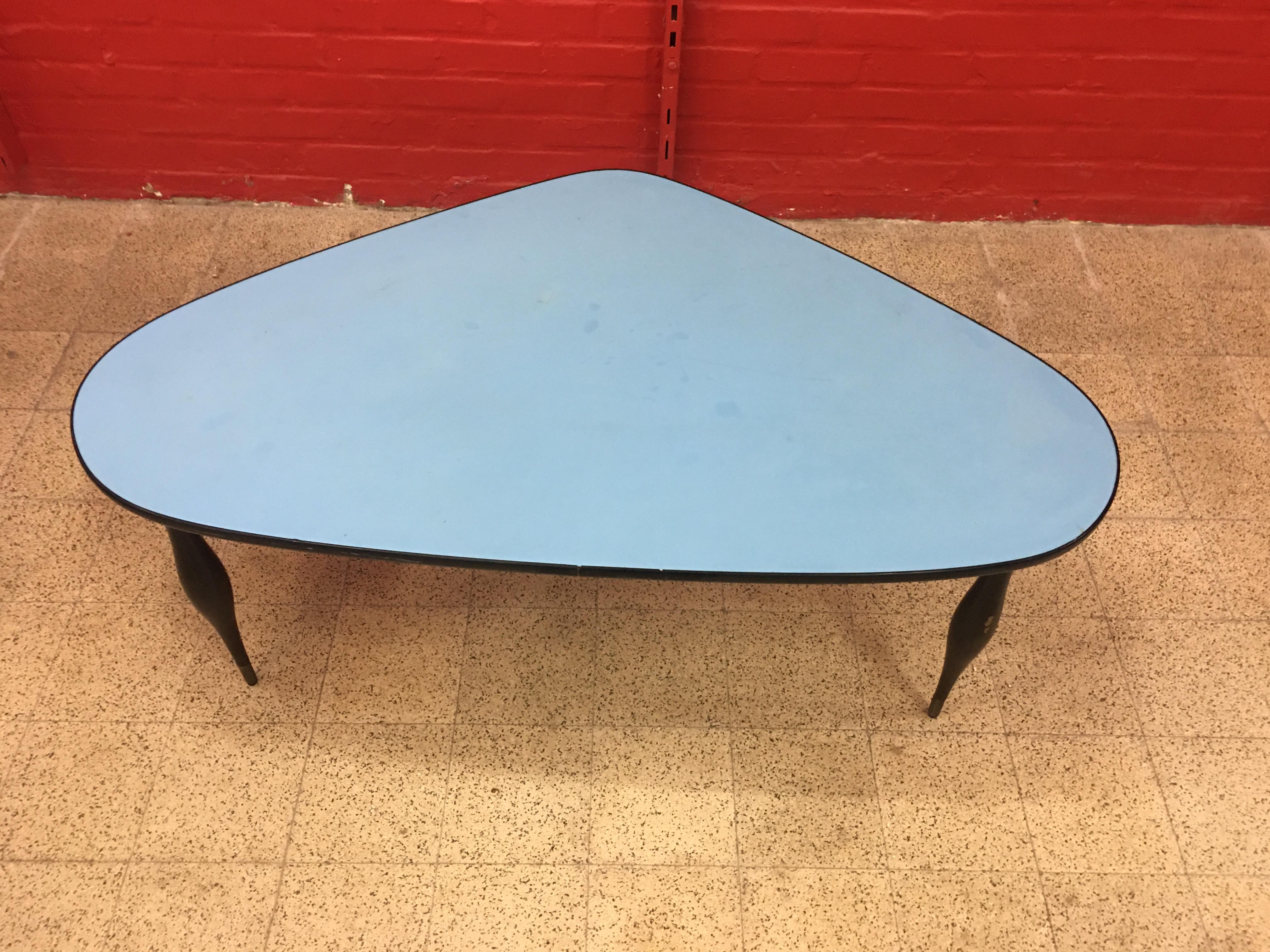 Original Freeform Coffee Table, Top Covered with Laminate, circa 1960 For Sale 1