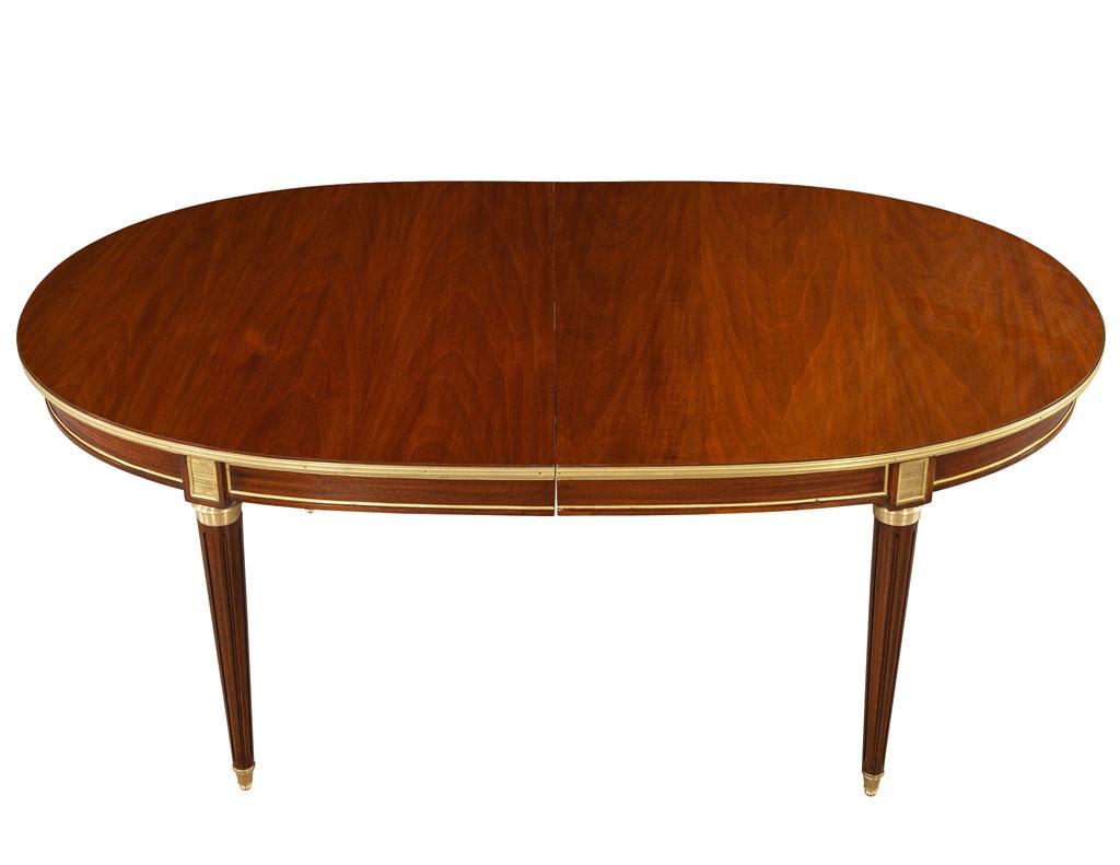 Original French 1940’s Maison Jansen Dining Table Polished Mahogany In Good Condition In North York, ON