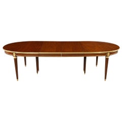 Original French 1940’s Maison Jansen Dining Table Polished Mahogany