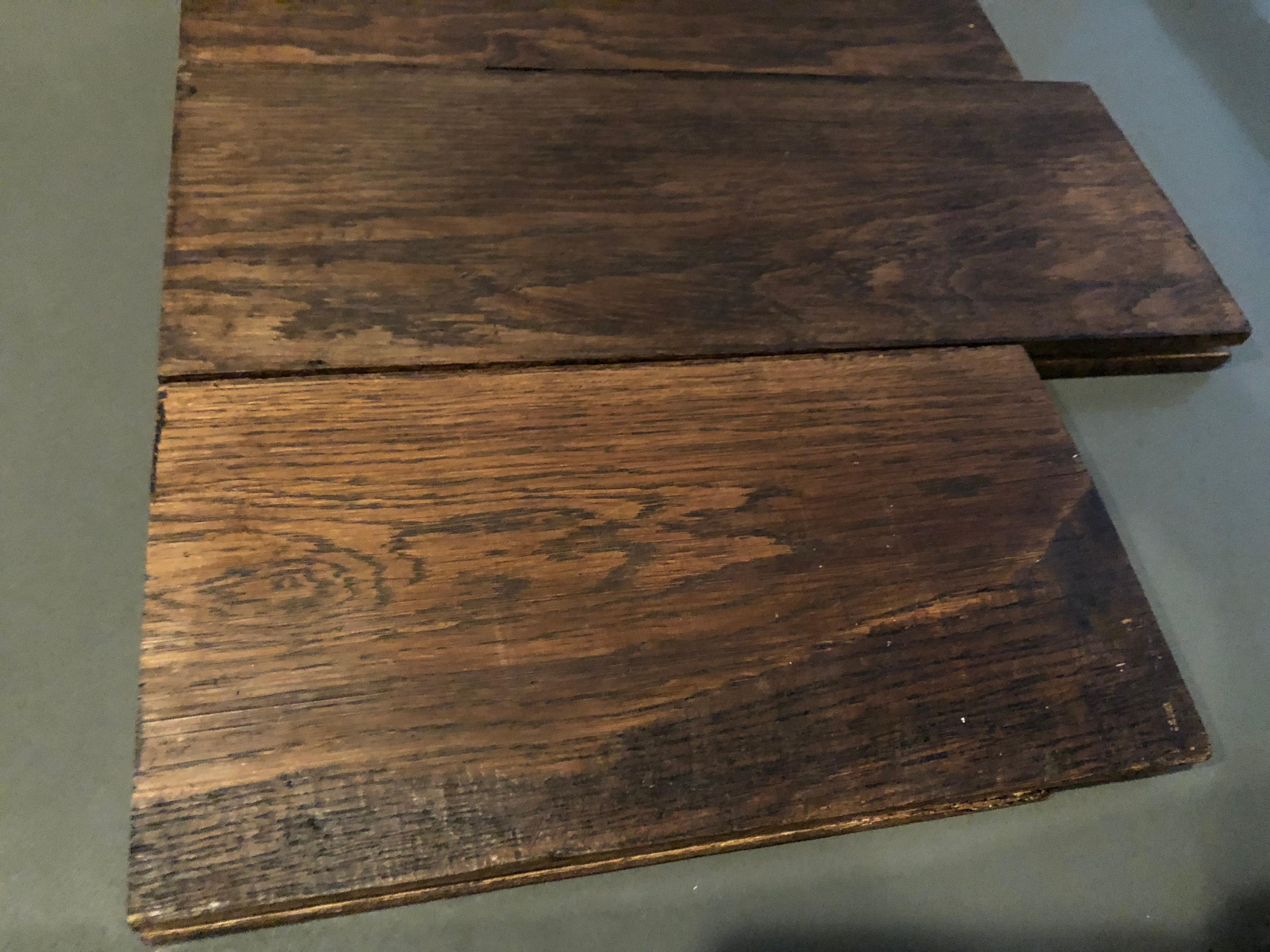 Original French Antique Solid Wood Oak Floors 18th Century, France For Sale 7