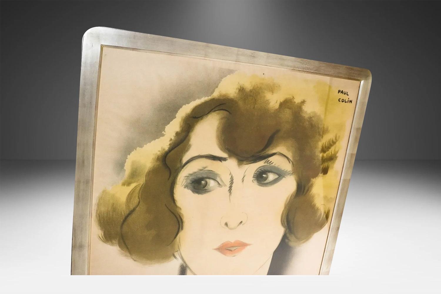 Original French Art Deco Period Poster by Paul Colin 1928 In Fair Condition For Sale In Baltimore, MD