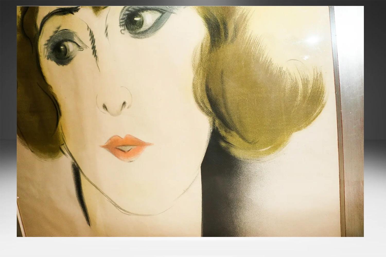 Paper Original French Art Deco Period Poster by Paul Colin 1928 For Sale