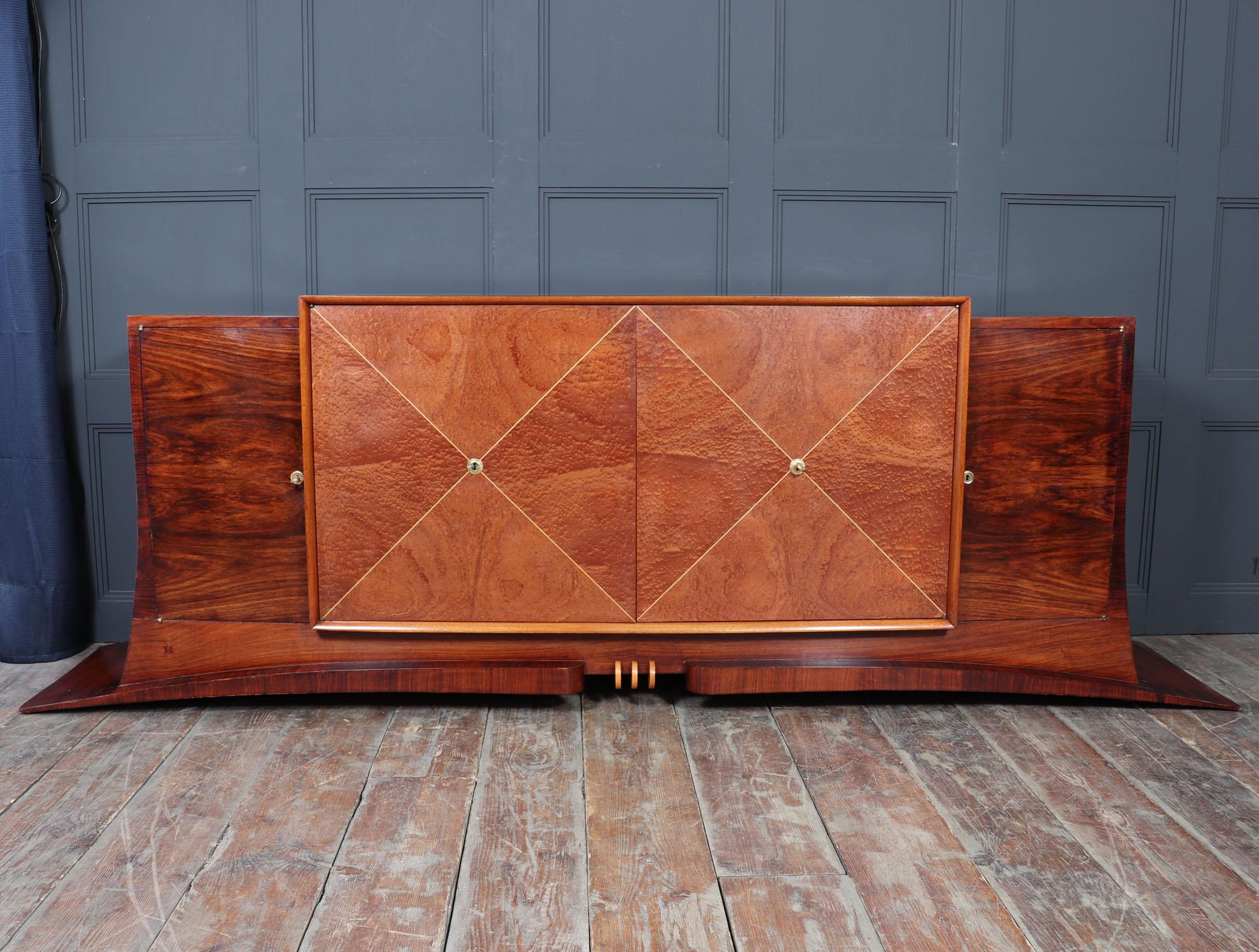 Original French Art Deco Sideboard c1930 In Good Condition For Sale In Paddock Wood Tonbridge, GB