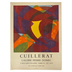 Vintage Original French Abstract Art Exhibition Poster for Parisian Galerie Pierre Domec