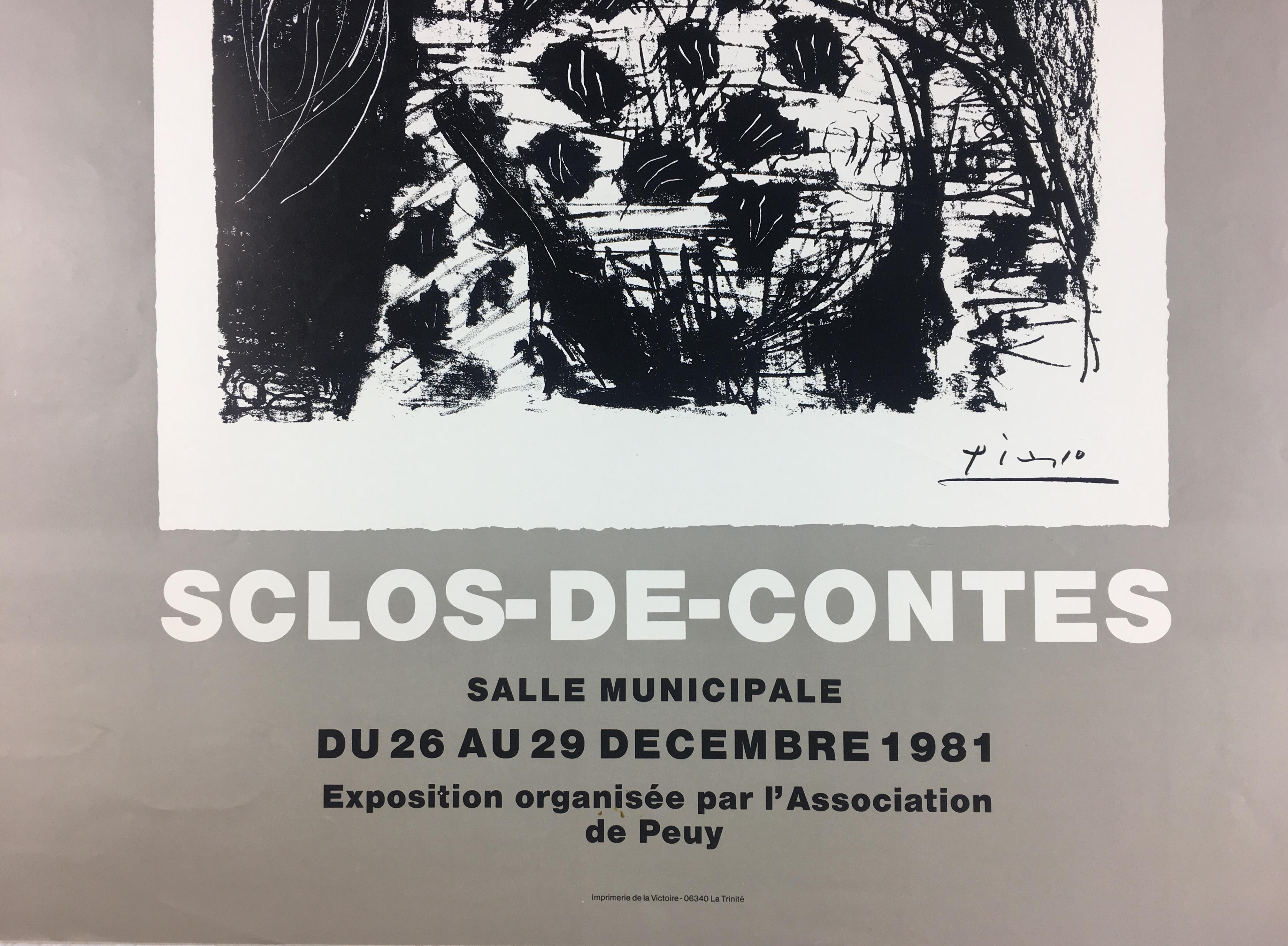 Original French Art Exhibition Poster, Picasso In Good Condition In Miami, FL