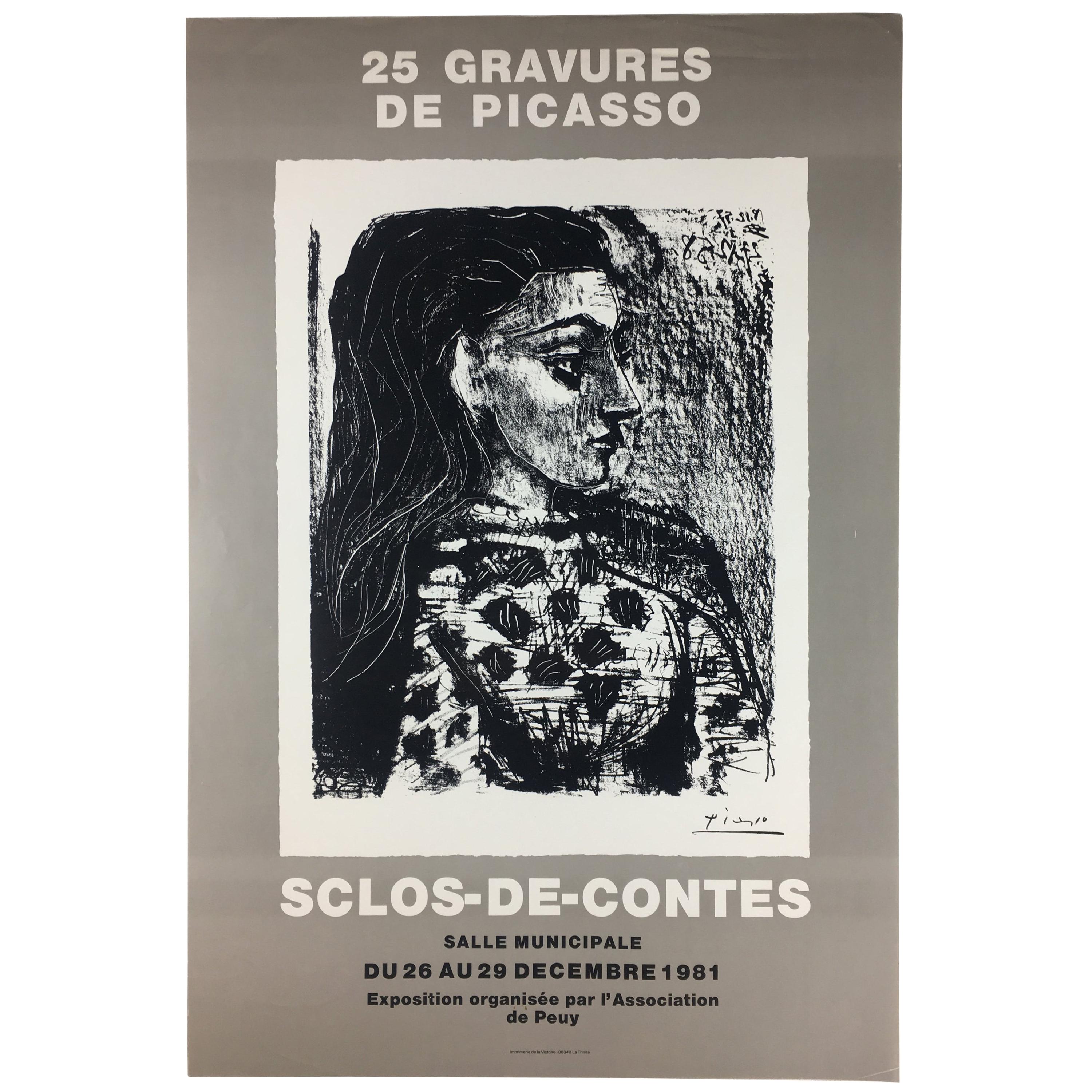 Original French Art Exhibition Poster, Picasso