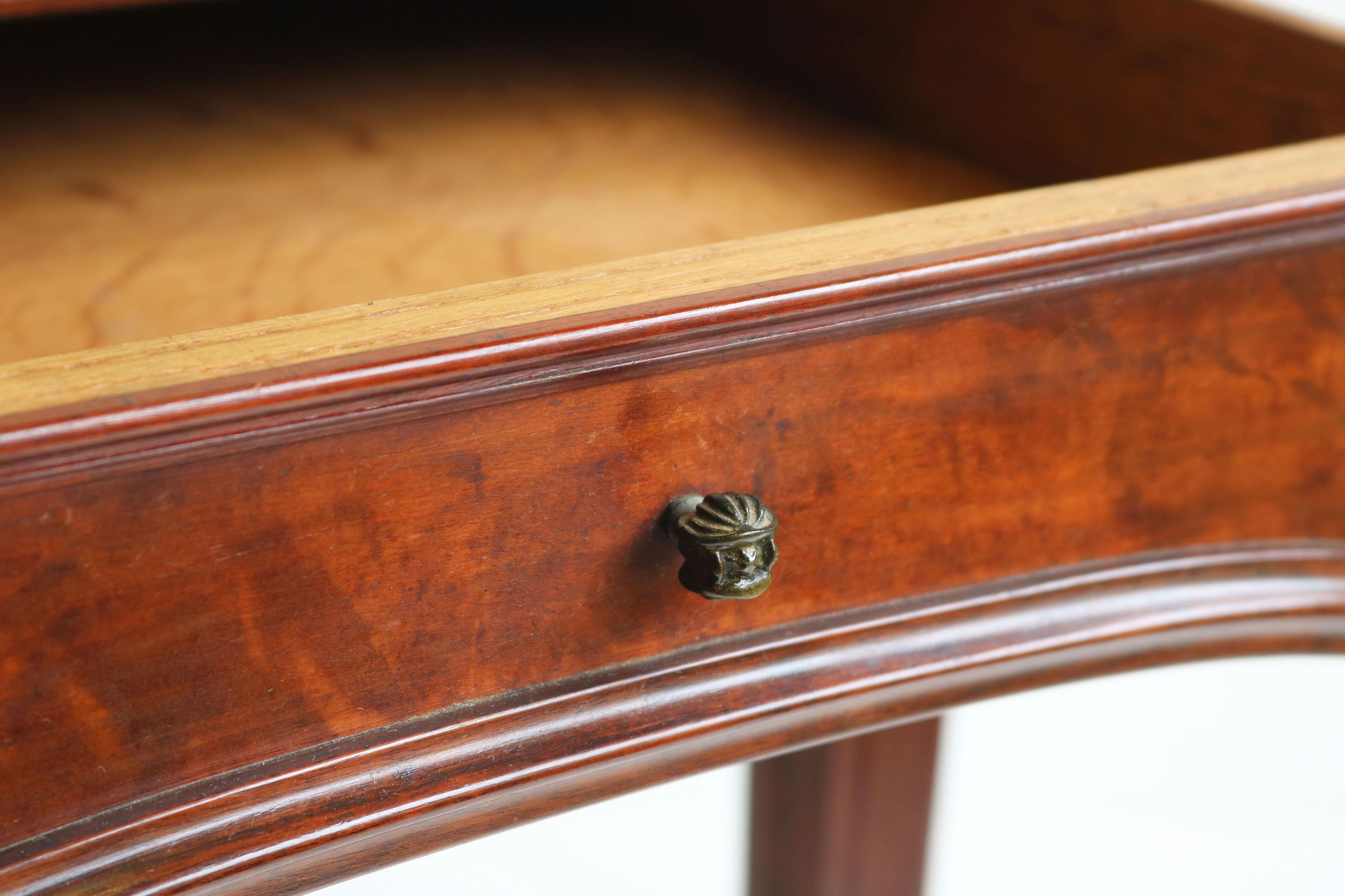 Original French Art Nouveau game table / side table by Emile Gallé 1905 chestnut For Sale 1