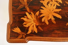 Original French Art Nouveau Marquetry Table ''Japonisme'' by Emile Galle 1900