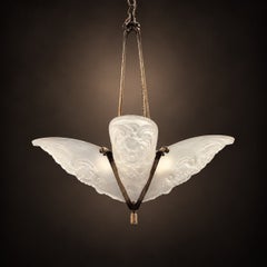 Lampada a sospensione originale in stile Art Nouveau francese