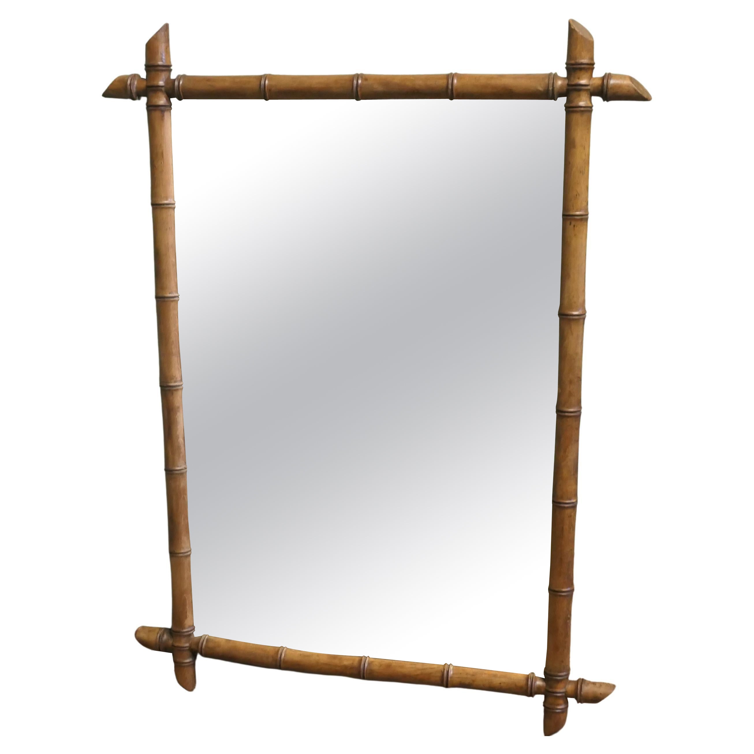 Original French Bamboo Wall Mirror  This is a very attractive piece