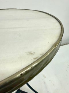 Original French Bistro Tables in Iron and Marble, Pair