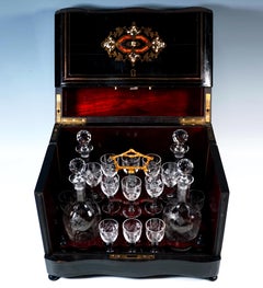 Original French Cave A Liqueur, Napoleon III Travel Bar, Ca 1870/1880