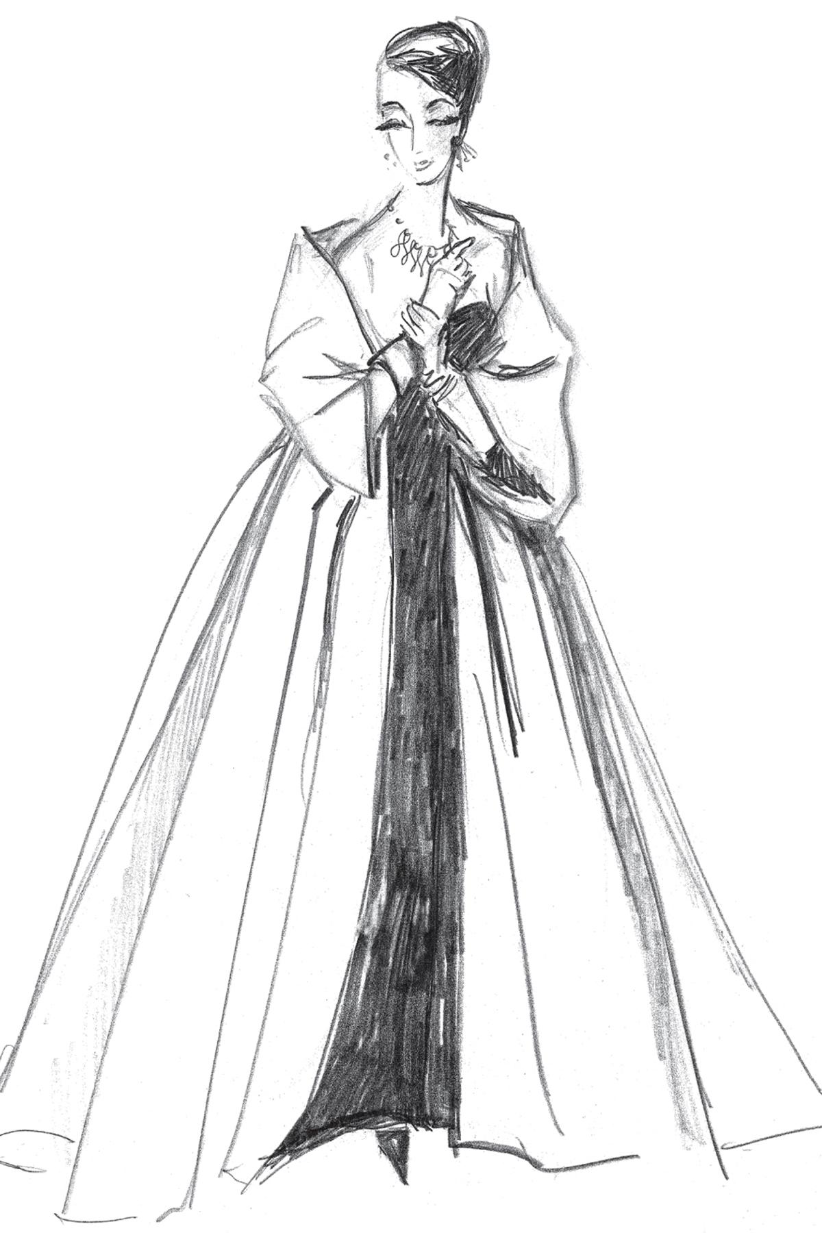 Original French Fashion Illustration Blank Greeting Cards – Formalwear Series In New Condition In Tucson, AZ