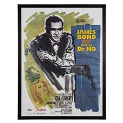 Vintage Original French Grande Release James Bond 007 Dr. NO Poster, c.1962