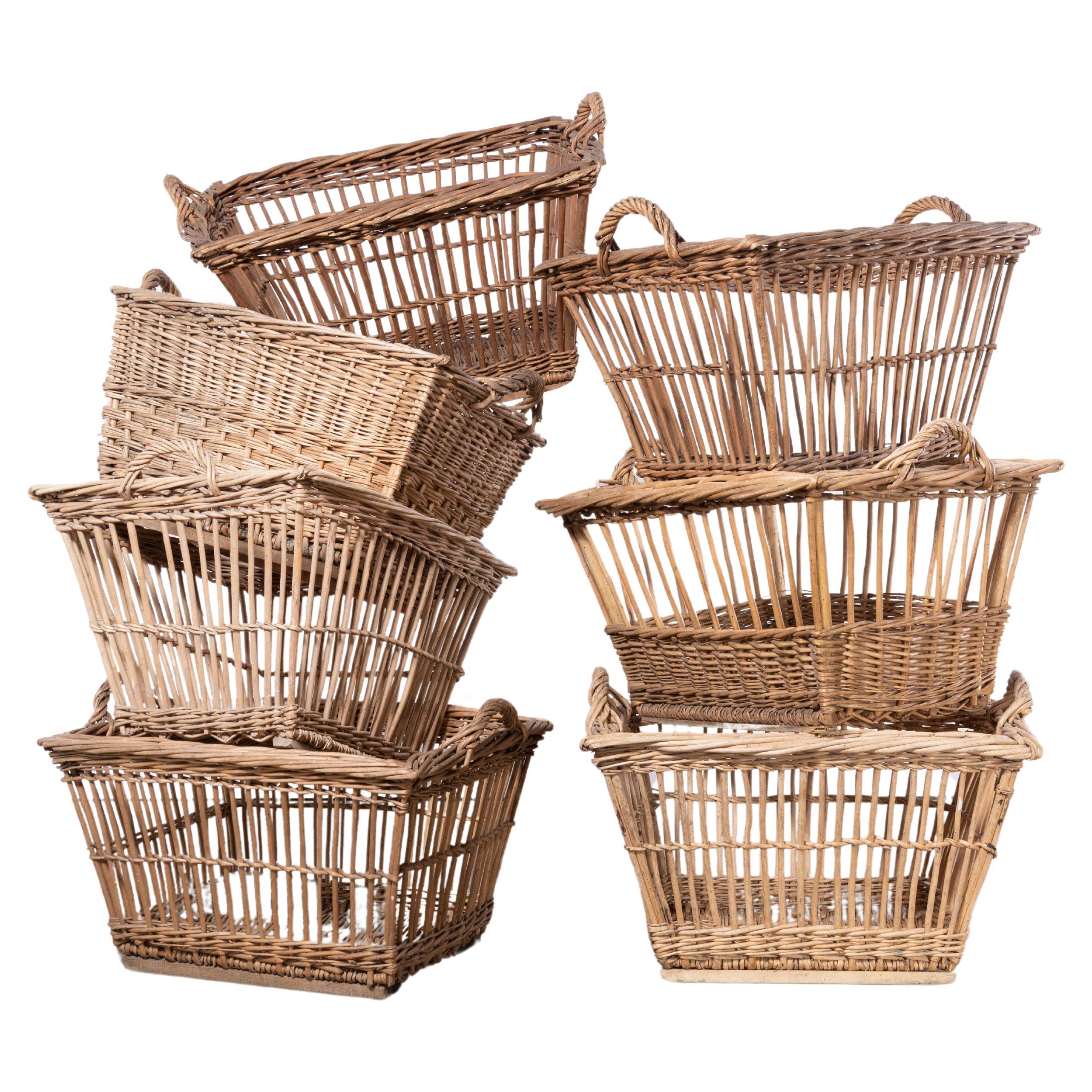 Original French Handmade Willow Hamper For Sale At 1stDibs Original French Handmade Willow Hamper For Sale At 1stDibs