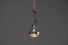 Original, french industrial light, restored, ca. 1940s/50s