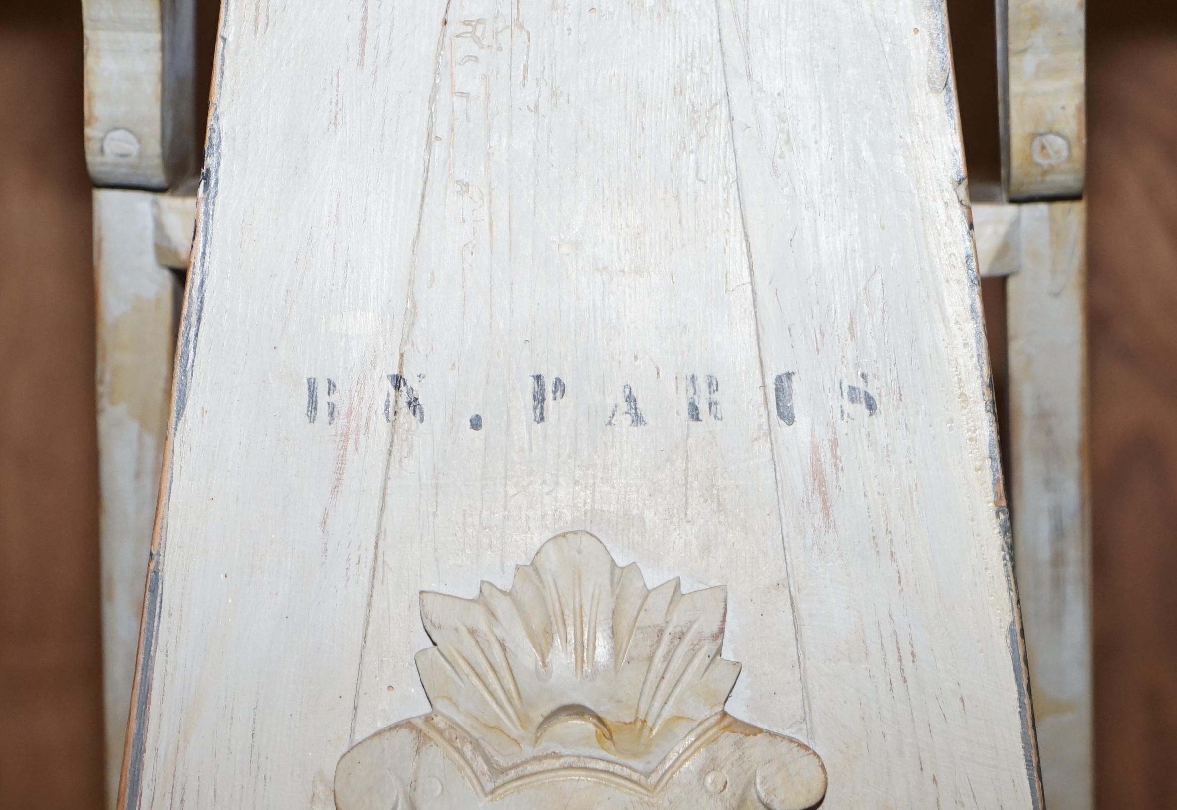 Échelle d'escalier de bibliothèque française originale estampillée pour la Bibliothèque nationale de France en vente 8