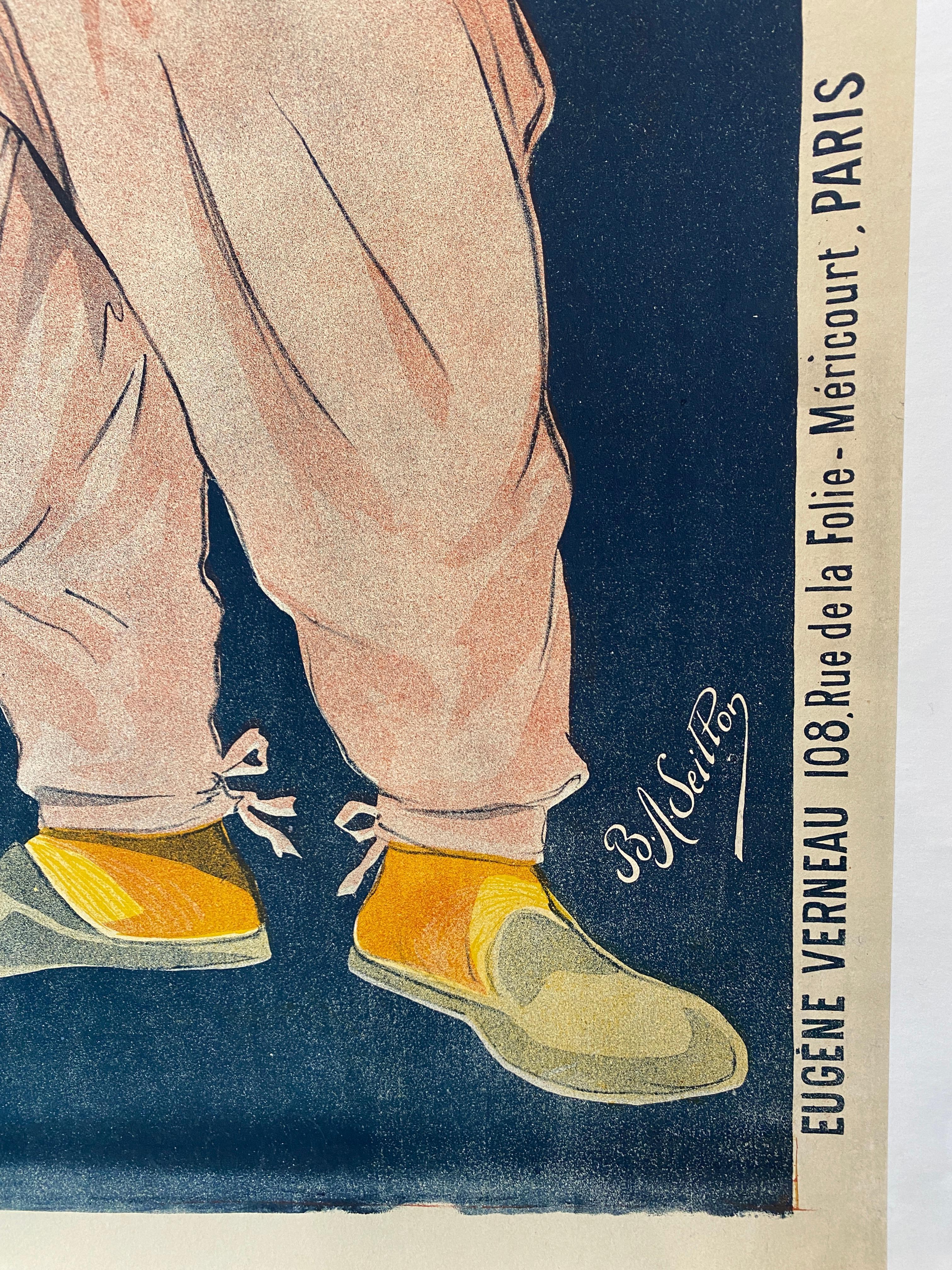 Art Deco Original French Lithographic Theatre Poster, 'Les Grandes Manoeuvres' For Sale