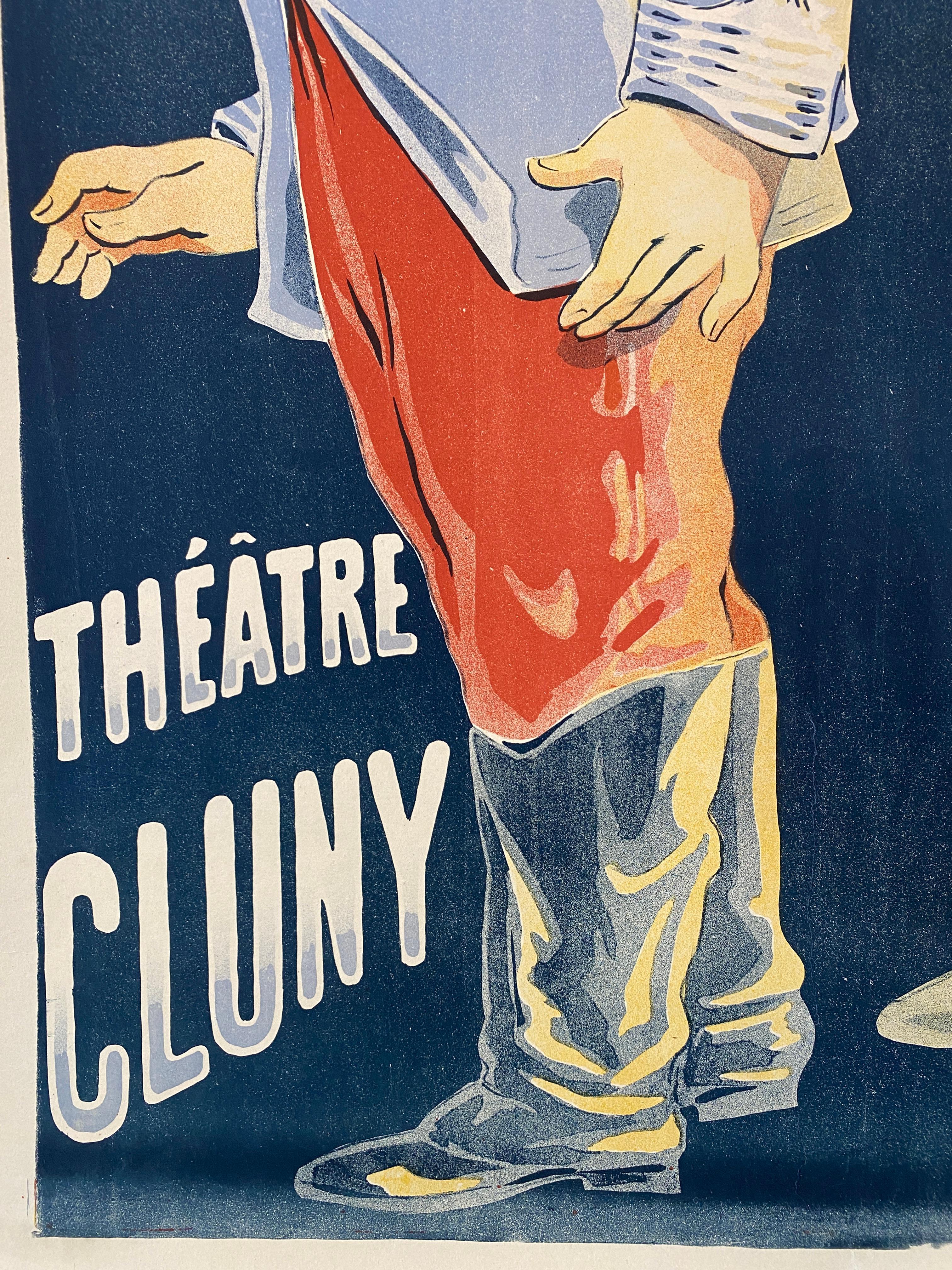 Original French Lithographic Theatre Poster, 'Les Grandes Manoeuvres' In Good Condition For Sale In Melbourne, Victoria