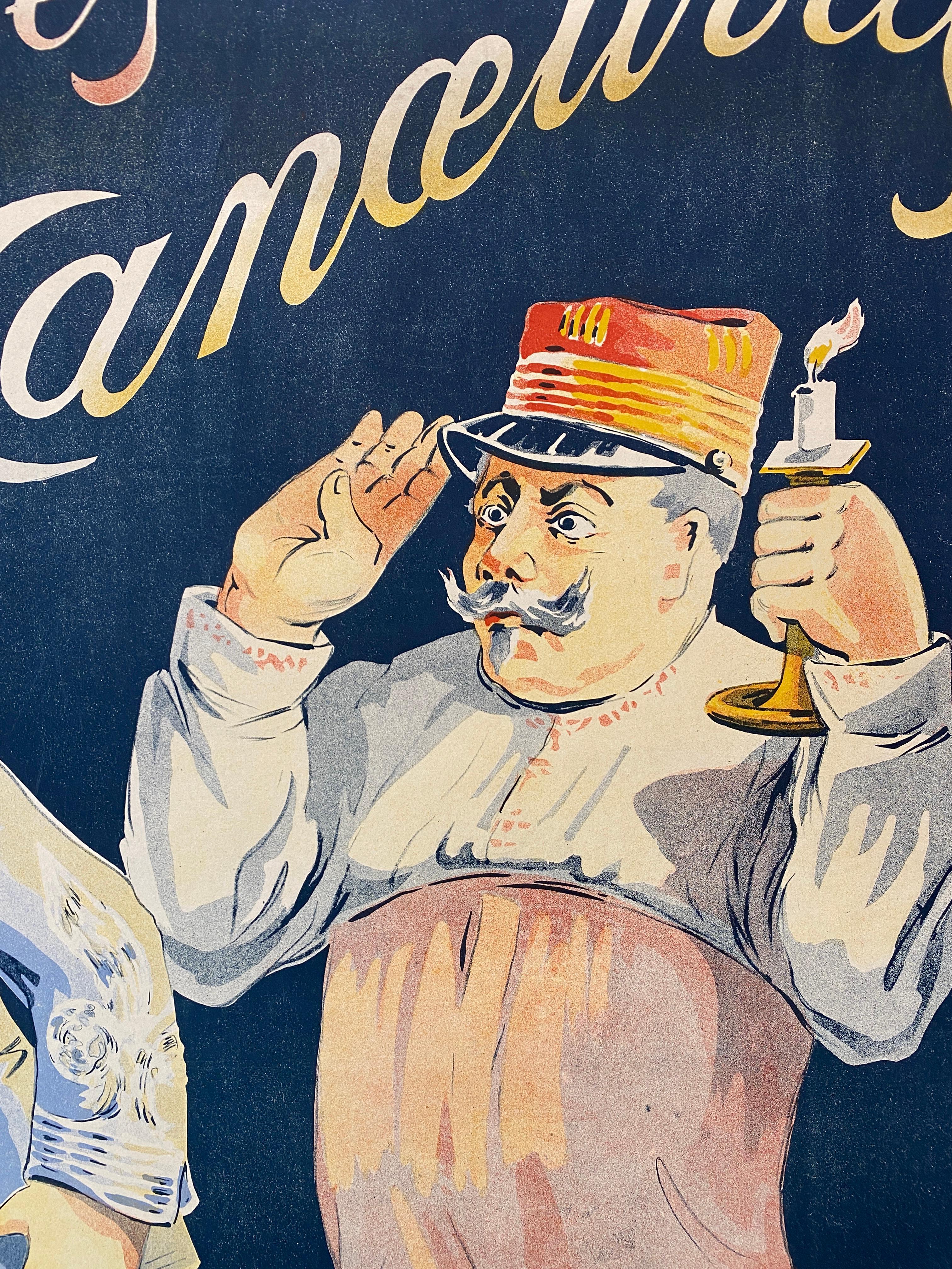 Linen Original French Lithographic Theatre Poster, 'Les Grandes Manoeuvres' For Sale