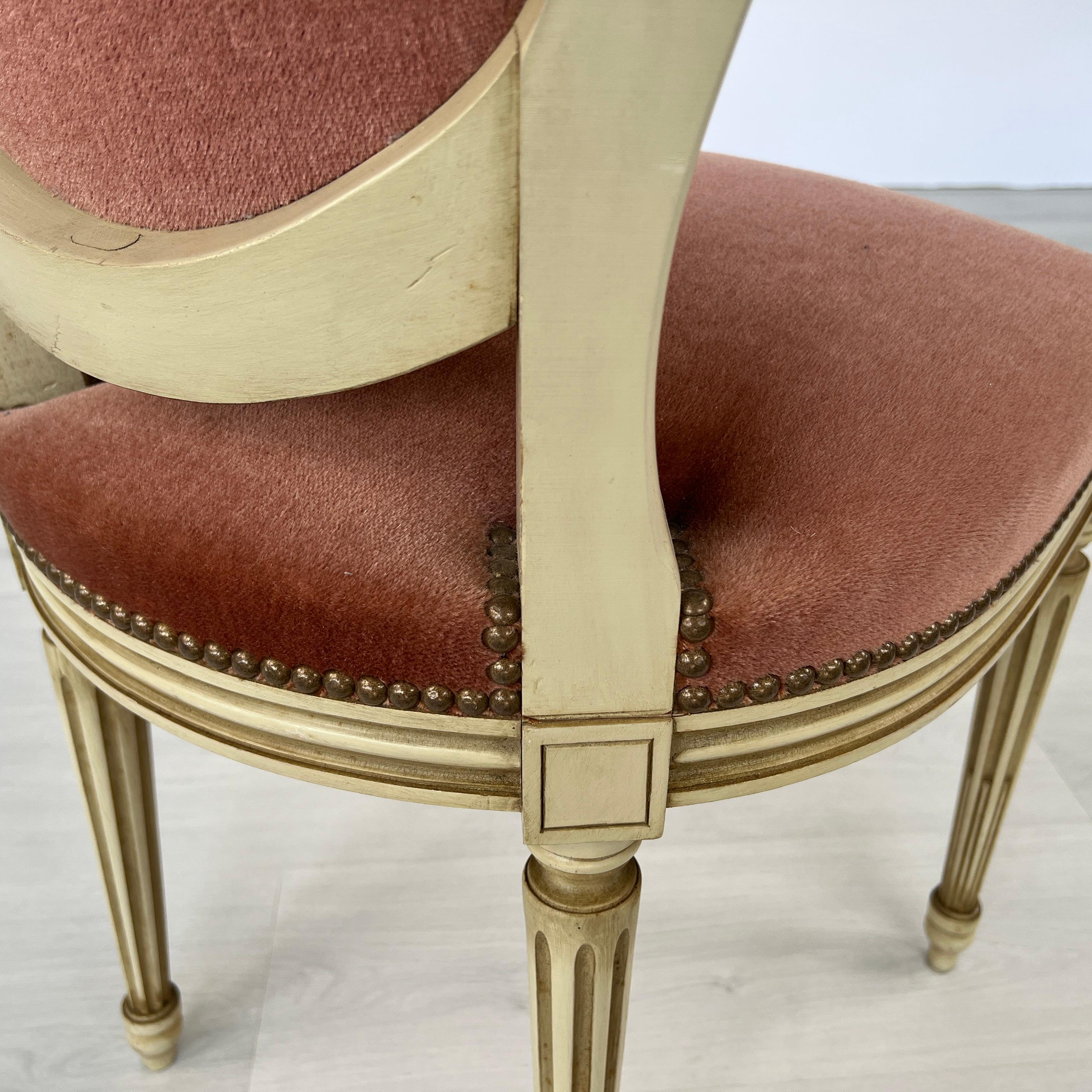 Original französische Louis XVI Medaillon Stühle - Satz von 6 im Angebot 3