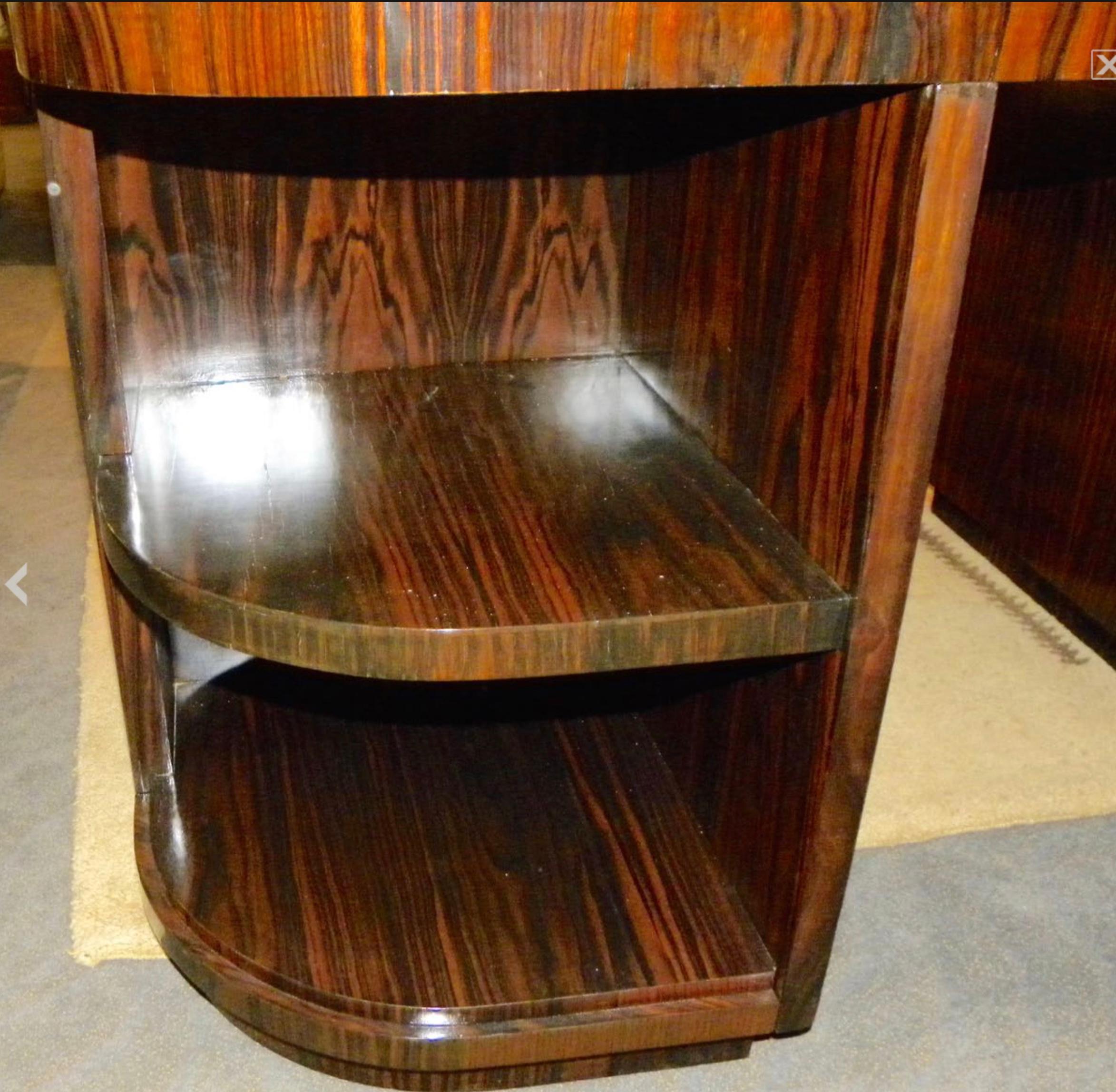 Original French Macassar Art Deco Partners Desk For Sale 6