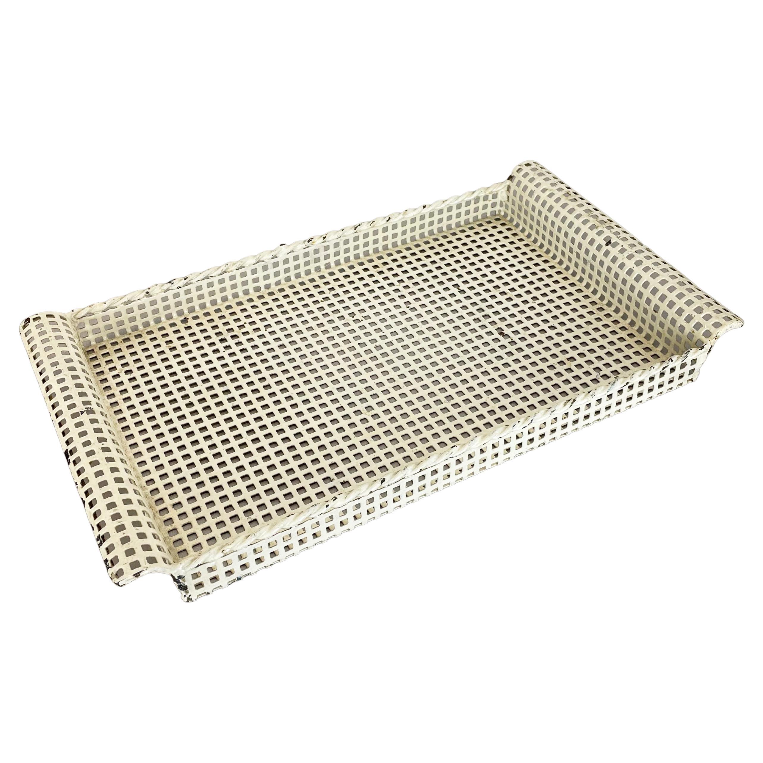 Breathtaking Vintage French "Hermes" Stitched Leather Tray at 1stDibs