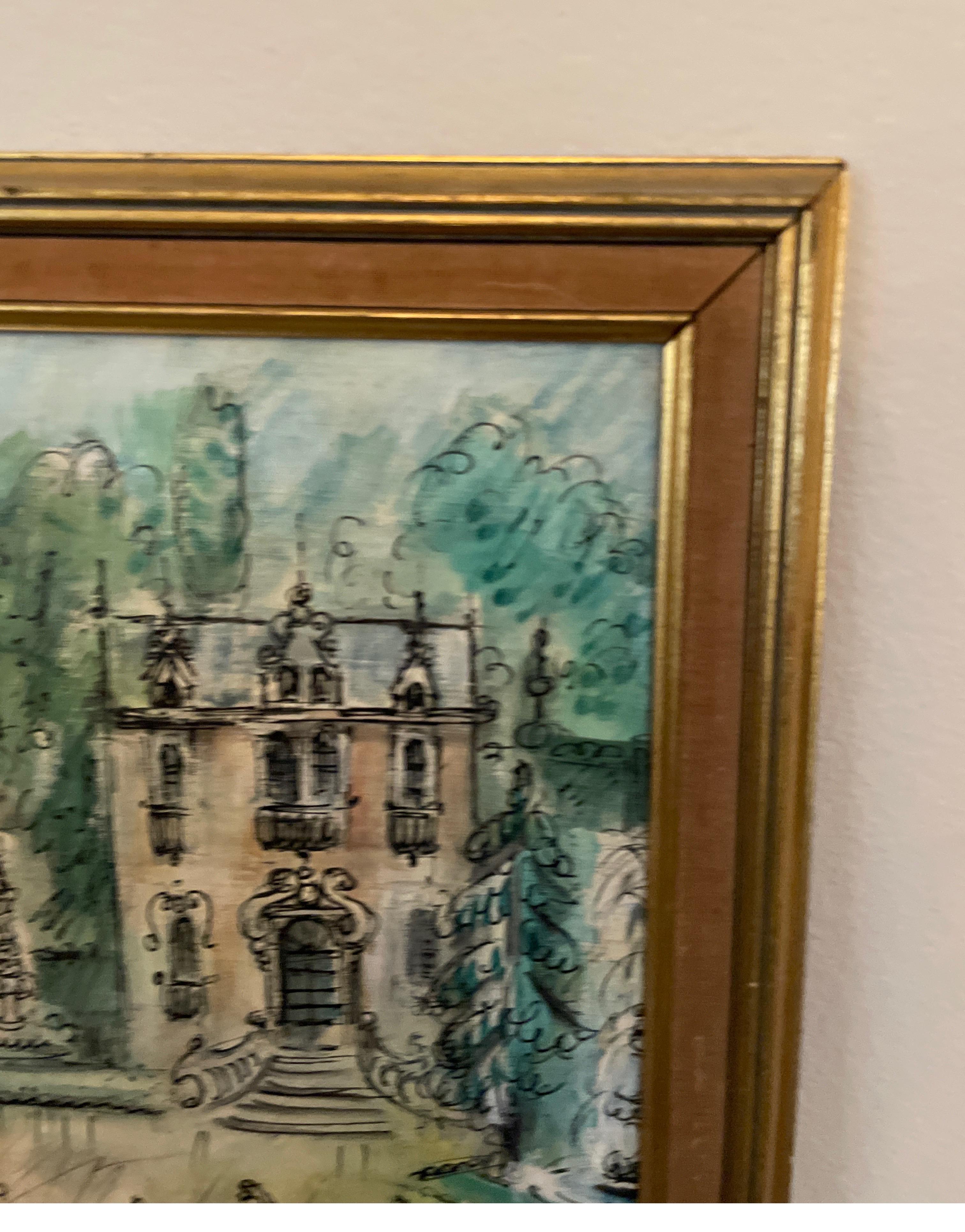 Original französisches Ölgemälde von 