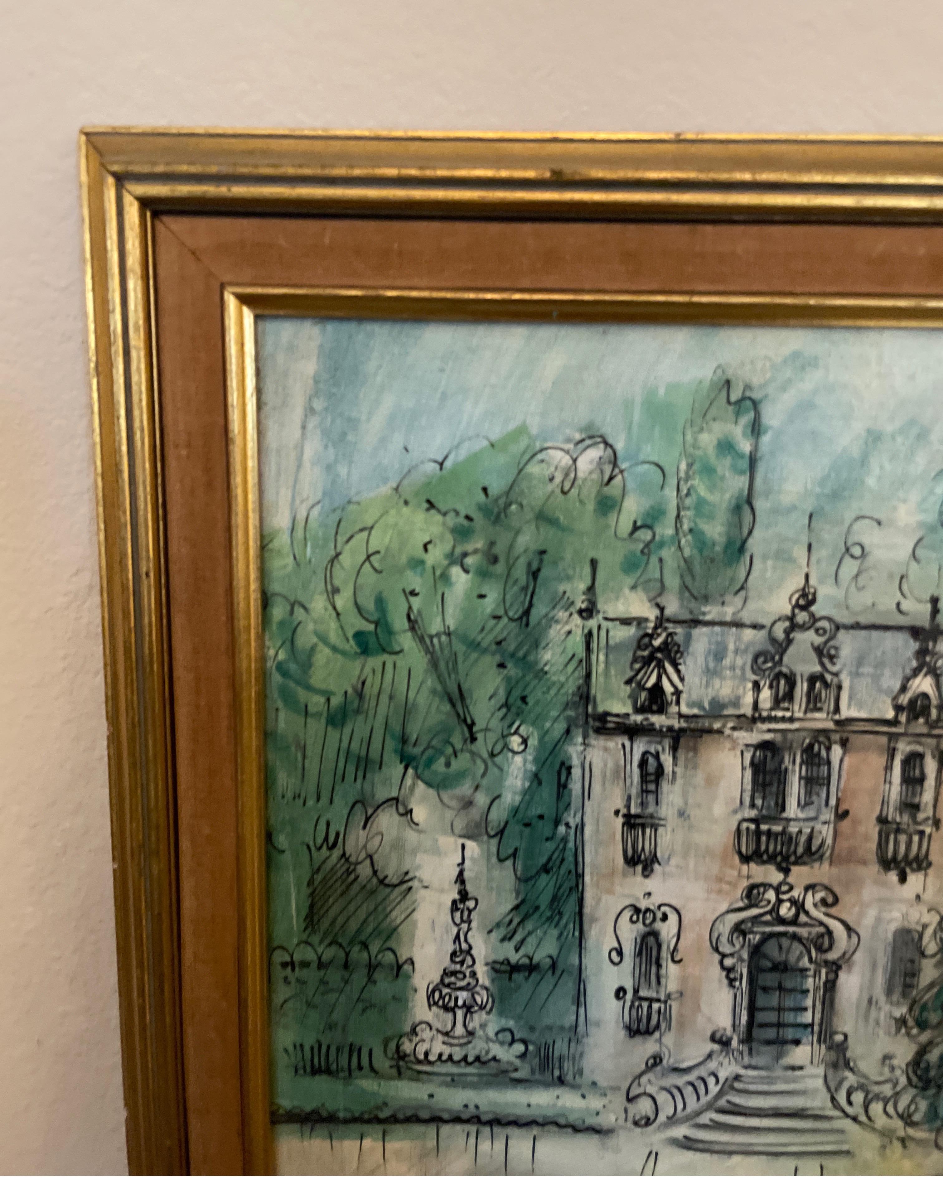 Original französisches Ölgemälde von 