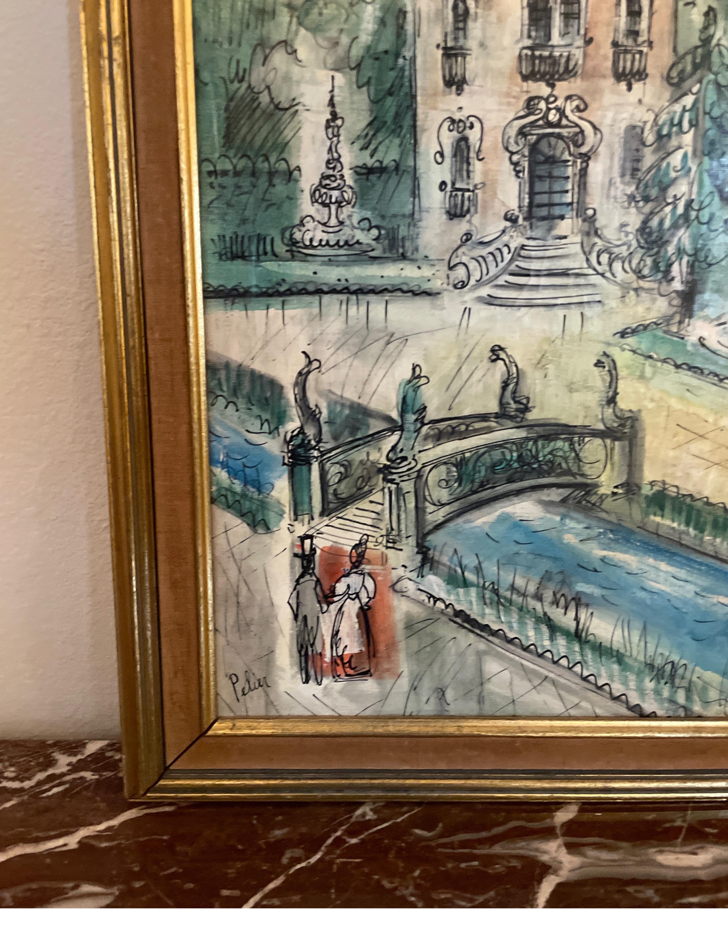 Original französisches Ölgemälde von 