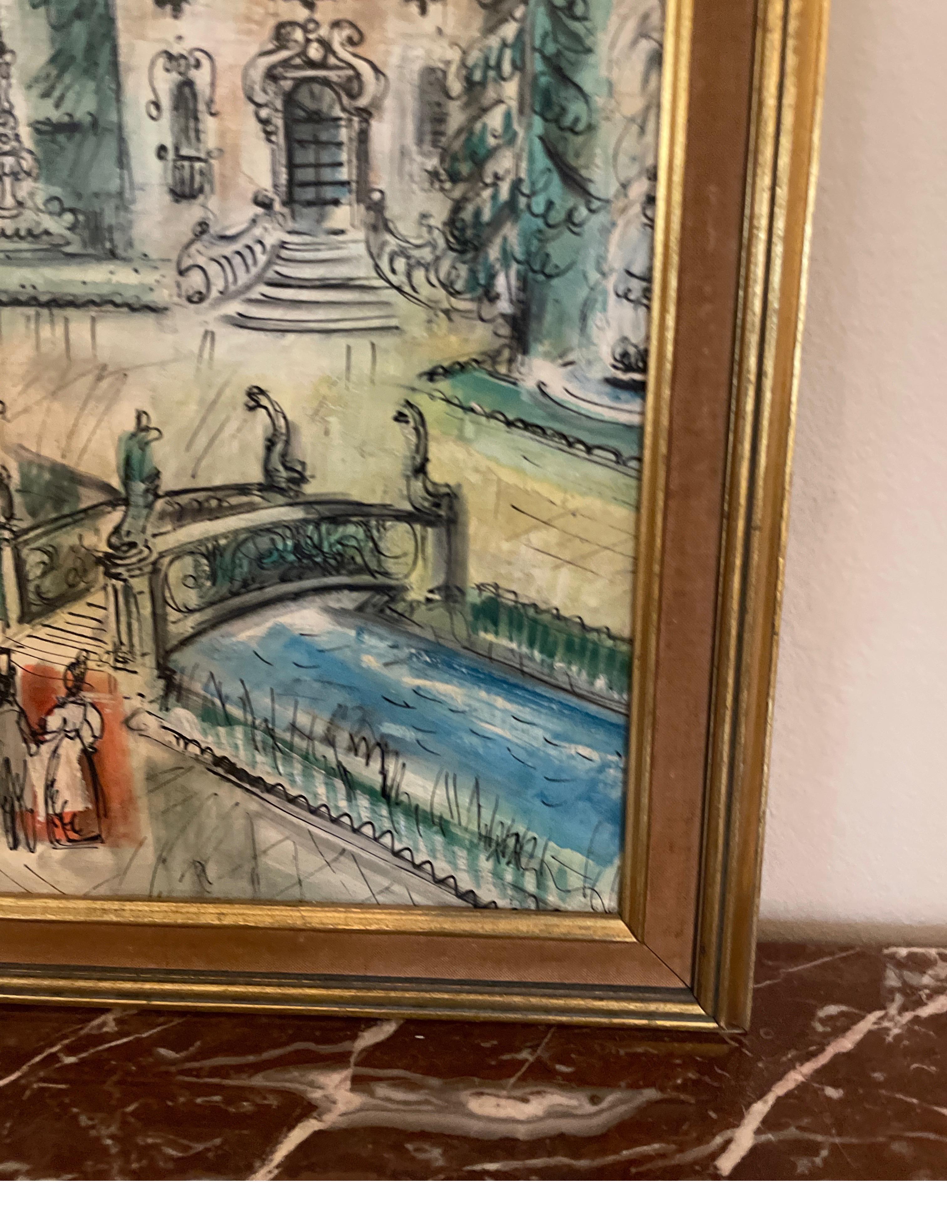 Original französisches Ölgemälde von 